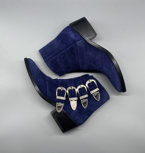 Toga Pulla Ankle Boots Blue 220mm(35)(ss351)