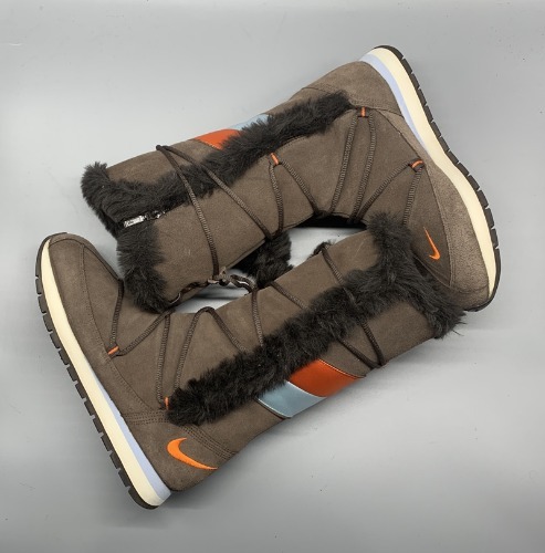 Nike Tall winter boots fur brown 250mm(ss312)