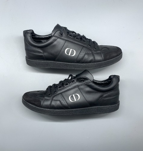 DIOR LOGO PRINT LEATHER SNEAKERS 240mm(38.5)(ss1193)