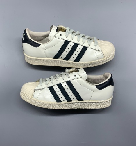 Adidas Superstar 80s Deluxe Vintage White Black 240mm