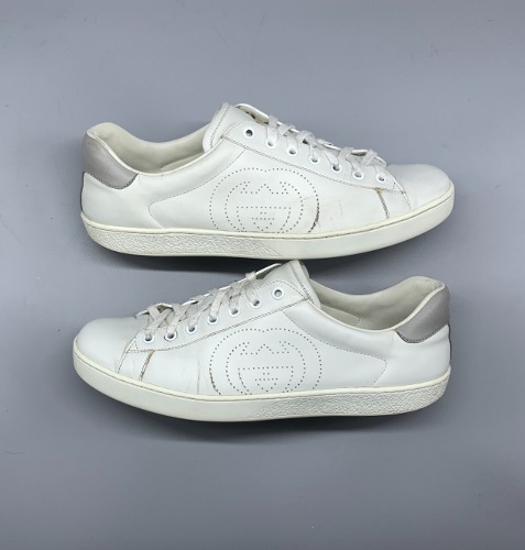 Gucci Ace Perforated Interlocking G White 270mm(9)